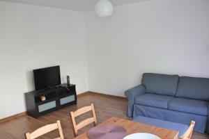 Televízia a/alebo spoločenská miestnosť v ubytovaní Apartament Spacerowa