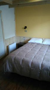1 dormitorio con 1 cama grande en una habitación en Rincon del Montañes en Antuco