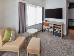 Телевизор и/или развлекательный центр в HOTEL MYSTAYS Kiyosumi Shirakawa