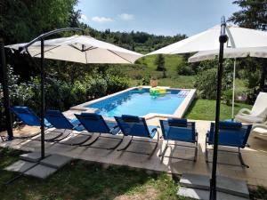 Bazén v ubytování Villa Palma Karojba nebo v jeho okolí