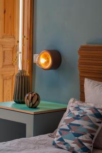 Ein Bett oder Betten in einem Zimmer der Unterkunft Linnen