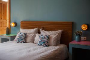 Ein Bett oder Betten in einem Zimmer der Unterkunft Linnen