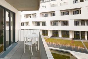 Balkón nebo terasa v ubytování Lunas Appartements Essen