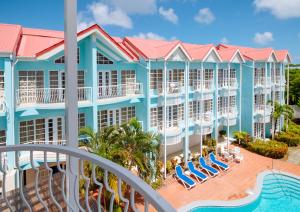 a view of the resort from the balcony at Bay Gardens Marina Haven in Gros Islet
