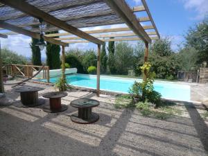 Bazén v ubytování Les Hortensias nebo v jeho okolí