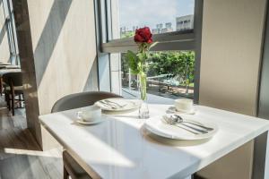 Balkón nebo terasa v ubytování Jin Shi Hu Hotel