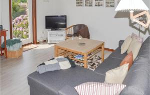 ein Wohnzimmer mit einem Sofa und einem Tisch in der Unterkunft 1 Bedroom Lovely Home In Skagen in Skagen