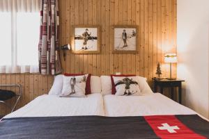 Letto o letti in una camera di Pointe de Zinal