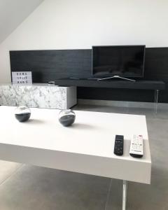 Televízia a/alebo spoločenská miestnosť v ubytovaní Lamar Resort Penthouse