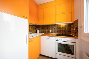 Kuchyň nebo kuchyňský kout v ubytování LAAX Homes - Casa Cannaretsch