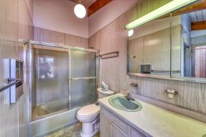 a bathroom with a shower toilet and a sink at Private Contemporary in Chestertown +27 photos