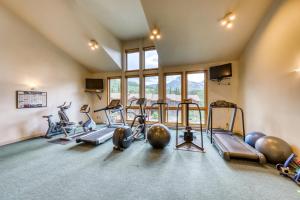 a gym with several treadmills and exercise bikes at Cascade #54 in Durango