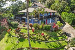 an aerial view of a house with a garden at Kalaheo View - TVNC 5018 in Kalaheo