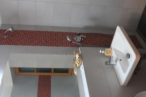 Koupelna v ubytování Horský apartmán Zvonička