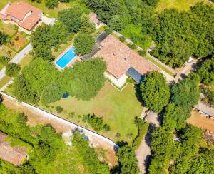 an aerial view of an estate with a swimming pool at Holiday Home Sarita in Šišan