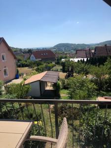 A balcony or terrace at Tihany Levendula Villa