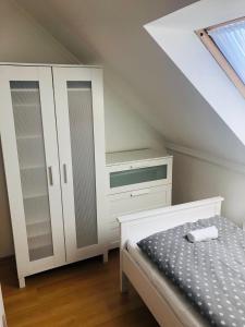 Posteľ alebo postele v izbe v ubytovaní Tihany Levendula Villa
