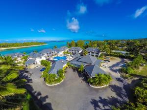 an aerial view of the villas at the resort at Muri Beach Club Hotel in Rarotonga