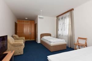 Voodi või voodid majutusasutuse Hotel Trilobit toas