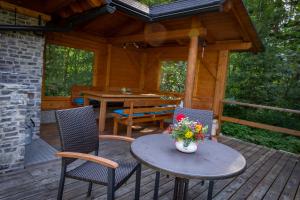 Balkón nebo terasa v ubytování Ferienhaus Göstling