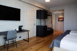 TV a/nebo společenská místnost v ubytování Hotel Reykjavík Grand + 37 fotografií