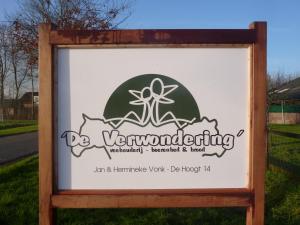 Certifikát, hodnocení, plakát nebo jiný dokument vystavený v ubytování Boerderij "De Verwondering"