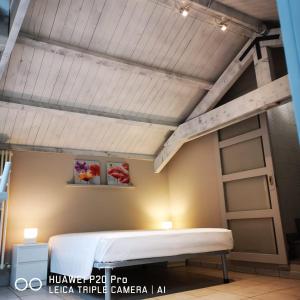 una camera con un letto e una scala sul soffitto di CAV Crystal by People ad Asti