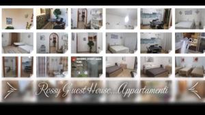 kolaż zdjęć salonu w obiekcie rossy guest house w mieście Isola delle Femmine