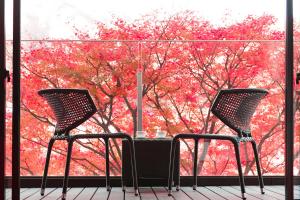 Een balkon of terras bij Kanaya Hotel Kinugawa