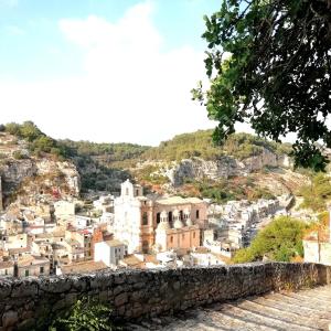 a view of positano from the city walls at Adeste 33 in Scicli