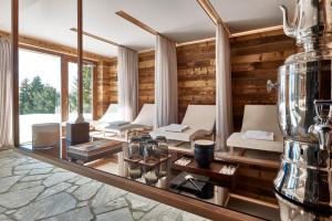 Posezení v ubytování Chandolin Boutique Hotel