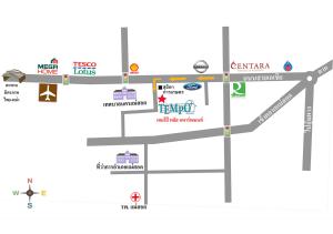 a map of the city of toronto with streets and signs at Tempo Plus Apartment in Mae Sot