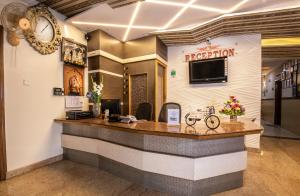 The lobby or reception area at Aishwarya Residency