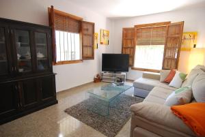 TV a/nebo společenská místnost v ubytování El Rincon de Elena (Garden Apartment)