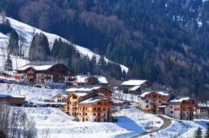 冬のRésidence Néméa Les Chalets Des Evettesの様子