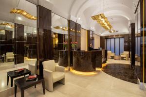 Χώρος καθιστικού στο Hotel Gioberti