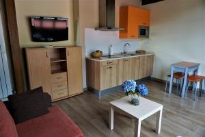 Kuchyň nebo kuchyňský kout v ubytování Apartamentos La Playina