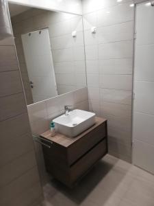Koupelna v ubytování Apartman Škribulja