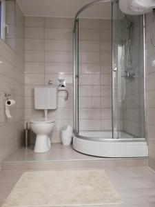 Koupelna v ubytování Apartman Škribulja