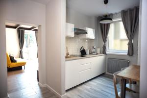 Η κουζίνα ή μικρή κουζίνα στο Apartament Antresola Drzewna +11 φωτογραφίες