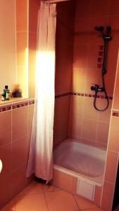 A bathroom at Chalupa Levandula