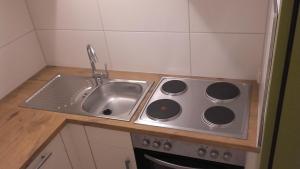 Cuina o zona de cuina de Pension Freizeitzentrum Sambachshof