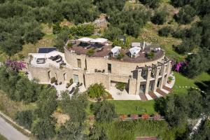 an aerial view of a mansion at Agriturismo Maso Botes in Arco