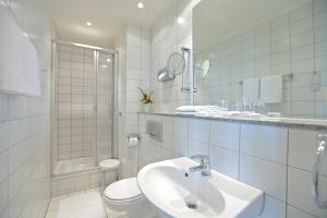 Koupelna v ubytování Hotel Viktoria
