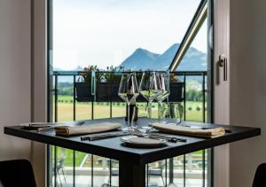 Nespecifikovaný výhled na hory nebo výhled na hory při pohledu z hotelu
