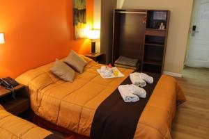 Un pat sau paturi într-o cameră la Savannah Cordoba Hotel