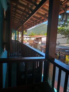 a view from the balcony of a house at Pousada da Helena Trindade in Trindade