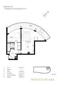 Grundriss der Unterkunft White Pearl Apartment 1.16