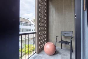 Balkon atau teras di Reno hotel