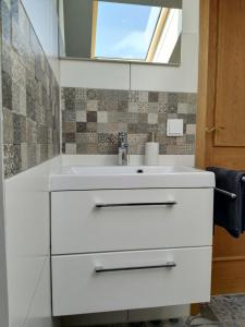 Koupelna v ubytování Appartements Apfelblüte